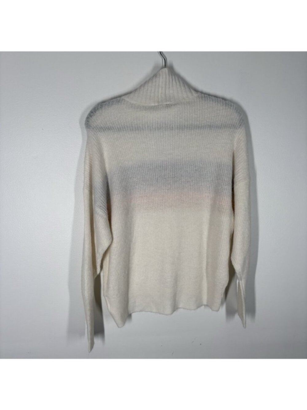 Express Women Size XS Retro Rainbow Stripe Mock Turtleneck Sweater NWT - Picture 11 of 11